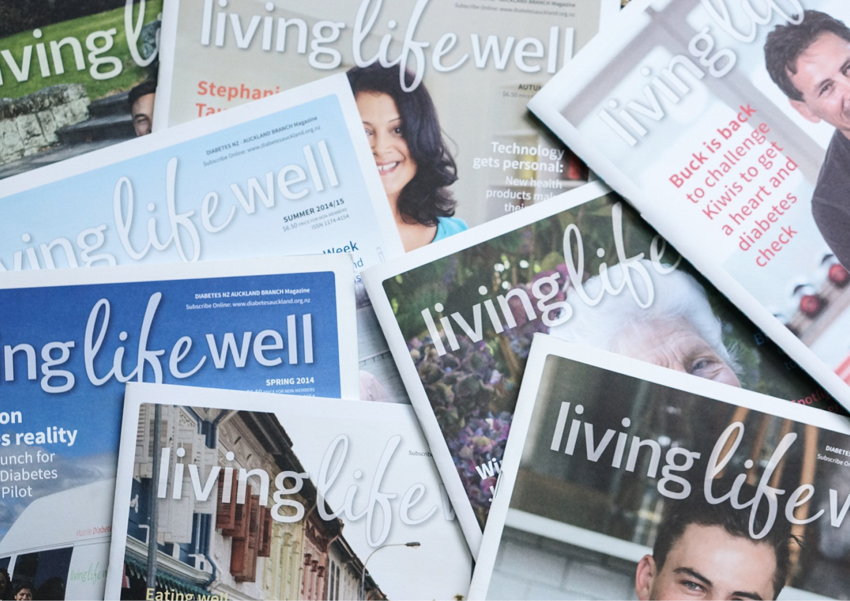 Living Life Well magazine covers diabetes Auckland